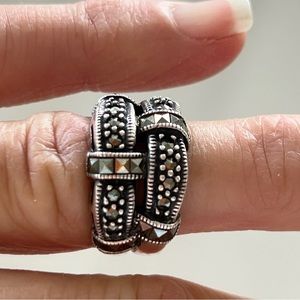 COPY - Judith Jack Marcasite and Sterling Ring